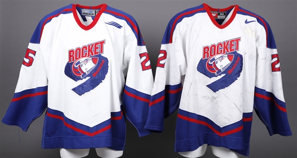 Pelletiers, Turcottes and Bureaus Early-2000s QMJHL Montreal Rocket Game-Worn Jerseys with LOA