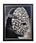 Gerry Cheevers "The Mask" Framed Oil Painting on Canvas (28" x 34") 