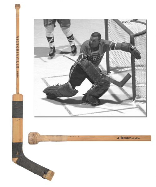 Gump Worsleys Late-1960s Montreal Canadiens Signed Victoriaville Game-Used Stick with LOA