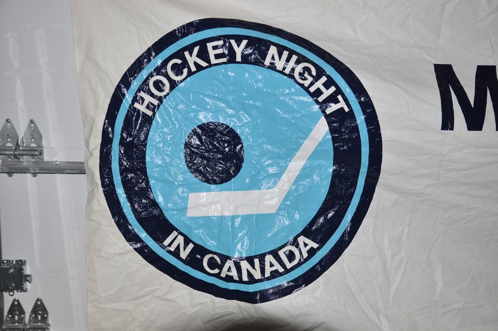 Lot Detail - Gigantic Hockey Night in Canada on CBC Banner ...