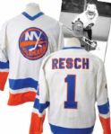 Glenn Reschs 1980-81 New York Islanders Game-Worn Jersey from Billy Smith Collection - Photo-Matched! 