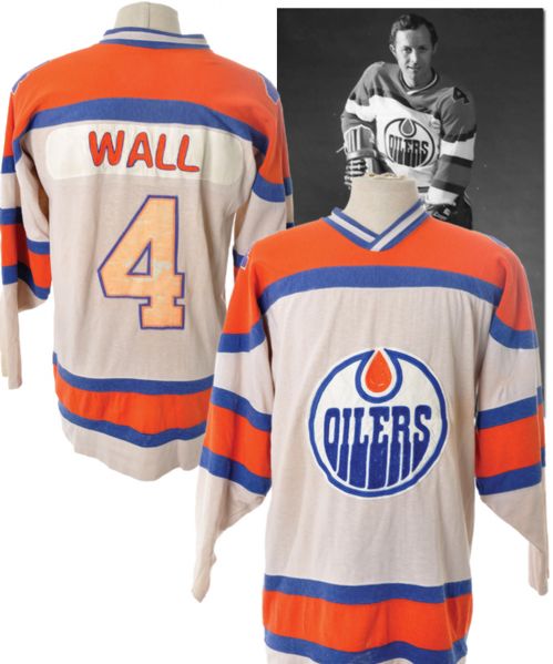 Bob Walls 1972-73 WHA Alberta Oilers Inaugural Season Game-Worn Jersey