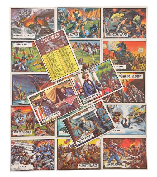 1962 Topps Civil War News Complete 88-Card Set