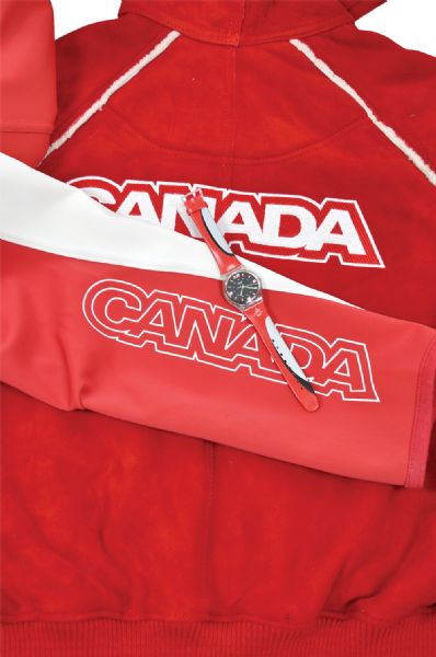 Charline Labontes 2006 Winter Olympics Team Canada Coat, Jacket and Souvenir Watch