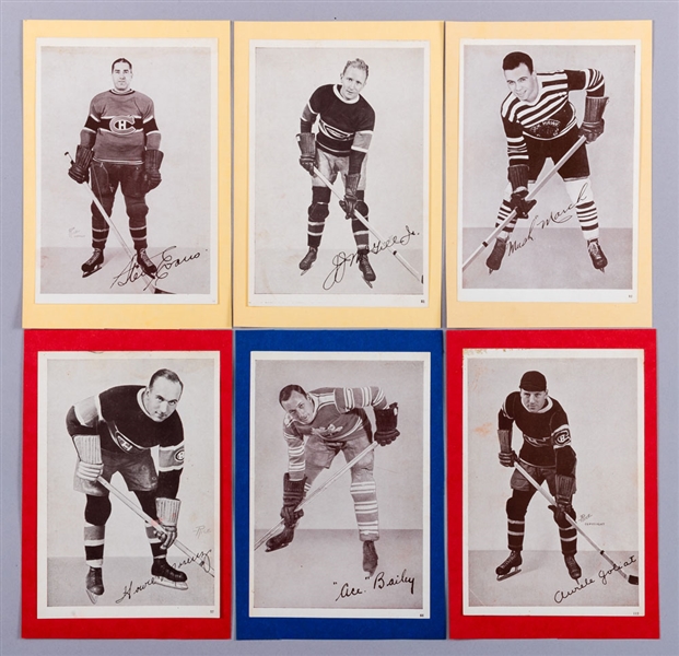 1935-40 Canada Starch Crown Brand Hockey Picture Near Complete Set (50/68) Without Mounts 