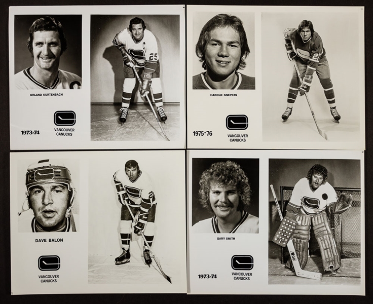Vancouver Canucks 1972-73 to 1976-77 Team-Issued Photo Collection of 115+ 
