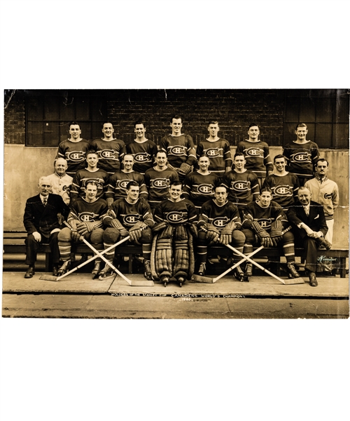 Montreal Canadiens 1945-46 Stanley Cup Champions Rice Studios Team Photo (11 ¼” X 17”) 