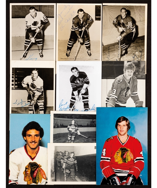 Chicago Black Hawks 1960s to 2006-07 Postcard and Team Card Collection of 1,100+ Including 45 Signed 