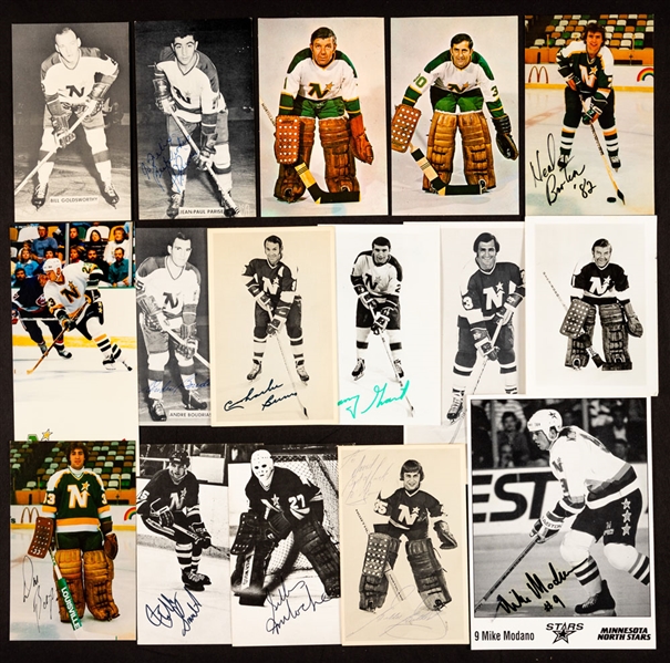 Minnesota North Stars Late-1960s to Early-1990s Postcard Collection of 575+ including 120+ Signed! 