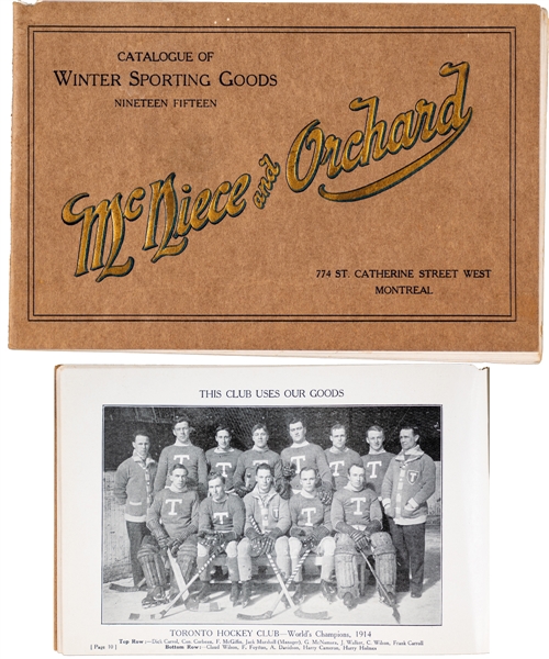 McNiece and Orchard 1915 Winter Sporting Goods Catalog – Important Hockey Stick Maker! 