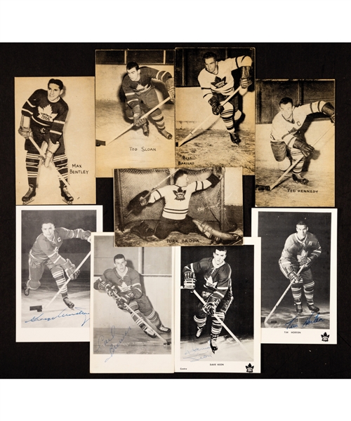 Toronto Maple Leafs 1940s to 2003-04 Exhibit, Postcard and Team Card Collection of 2,000+ including 189 Signed 