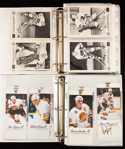 Vancouver Canucks 1970-71 to 2007-08 Postcard, Card and Team-Issued Photo Collection of 900+ including 58 signed