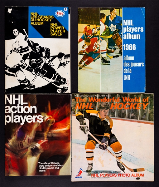 1965-66 Coca-Cola Cards (108) and 1974-75 NHL Action Player Stamps (324) Complete Sets in Album Plus 1970-71 Esso Power Player Stamps Partial Set (217/252) in Album 