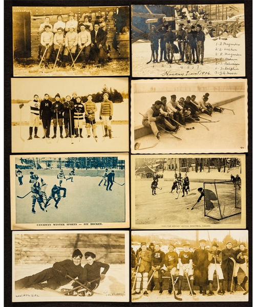 Huge Vintage Canada, USA and Other Countries Outdoor Hockey and Skating Postcard Collection of 475+ 