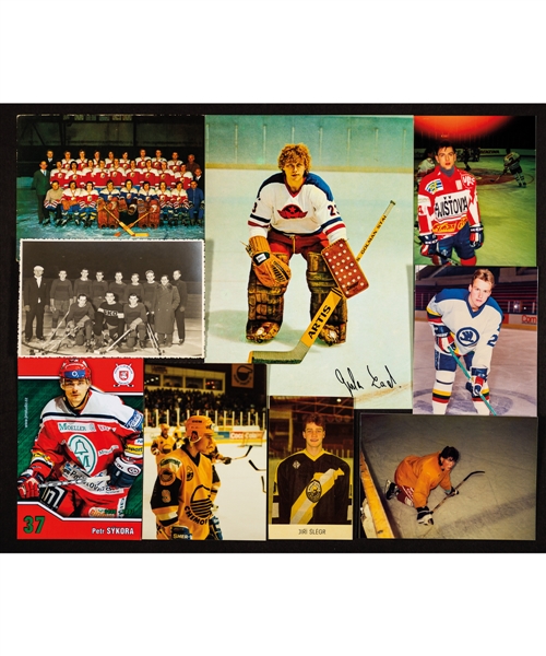 Vintage and Modern Czech Hockey League Postcard, Team Photo and Assorted Item Collection of 950+