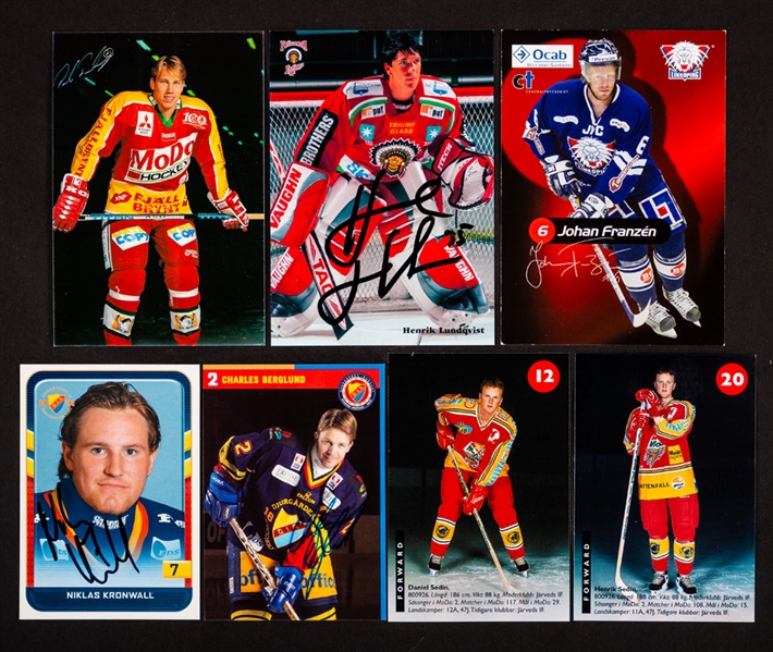 Vintage and Modern Swedish Hockey League Postcard, Team Photo and Assorted Item Collection of 825+ including 240+ Signed 