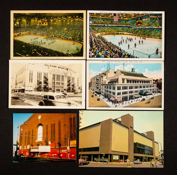 Vintage and Modern Original Six and Other NHL Teams Hockey Arenas / Rinks Postcard Collection of 575+