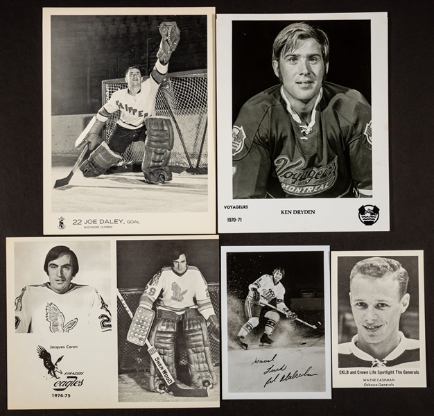 AHL and Other Leagues 1964-65 to 1975-76 Team-Issued Photo Collection of 200+ including Ken Dryden 