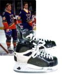 Brett Hulls Circa 1995-96 St. Louis Blues CCM Game-Used Skates