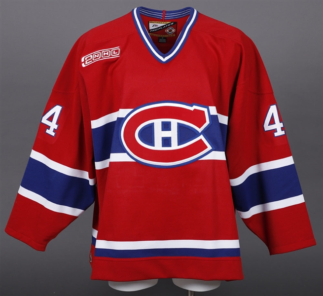 Byron Briskes 1999-2000 Montreal Canadiens Game-Issued Pre-Season Season Jersey with Team LOA - 2000 Patch!
