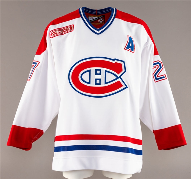 Shayne Corsons 1999-2000 Montreal Canadiens Game-Issued Alternate Captains Jersey with Team LOA - 2000 Patch! 