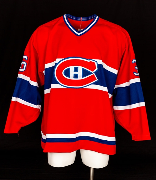 Todd Ewen’s Early-1990s Montreal Canadiens Game-Issued Jersey with Team LOA