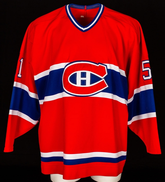 David Lings Mid-1990s Montreal Canadiens Game-Issued Jersey with Team LOA 