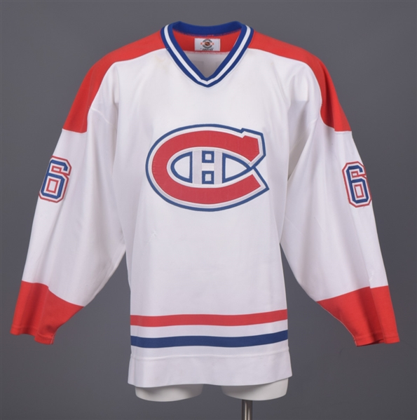 Trent McClearys 1998-99 Montreal Canadiens Game-Worn Jersey with LOA - Team Repairs!