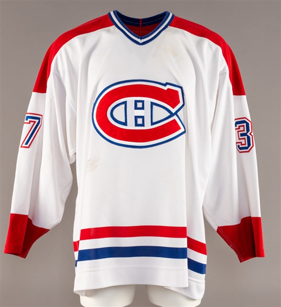 Patrick Poulins 2001-02 Montreal Canadiens Game-Worn Jersey Obtained from Team with LOA