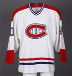 Andre Racicots 1990-91 Montreal Canadiens Game-Worn Pre-Season Rookie Jersey with Team LOA