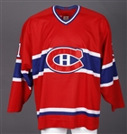 Ed Ronans Mid-1990s Montreal Canadiens Game-Worn Jersey Obtained from Team with LOA