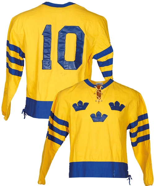 Ove Brandts 1960-61 Team Sweden Junior National Team Game-Worn Jersey