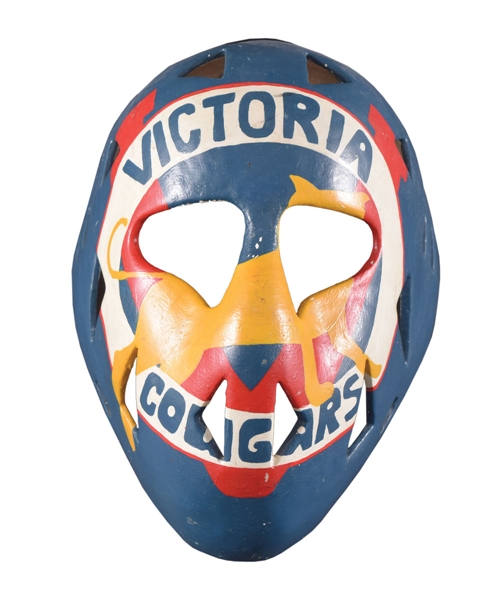 Circa Late-1970s/Early-1980s WHL Victoria Cougars Game-Worn Tom ONeil Goalie Mask