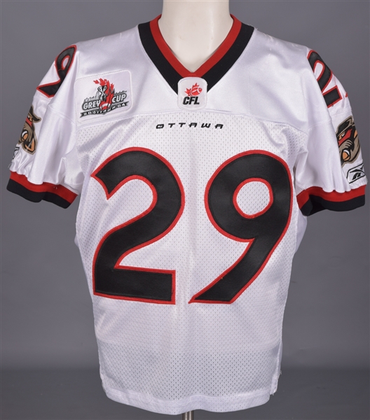 George McCulloughs 2004 Ottawa Renegades Game-Worn Jersey - 2004 Grey Cup Patch!