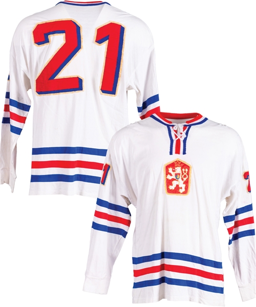 Mid-1970s Team Czechoslovakia Game-Worn Jersey with LOA 