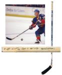 Brett Hulls 1996-97 St. Louis Blues "487th Goal" Easton Game-Used Stick