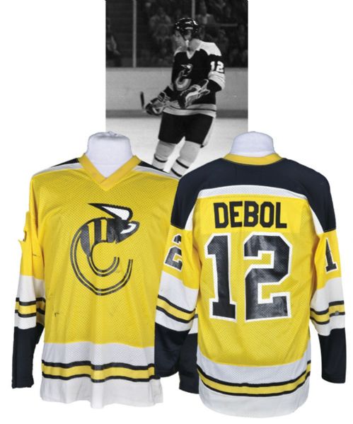 Dave Debols 1978-79 WHA Cincinnati Stingers Game-Worn Jersey - Nice Game Wear!