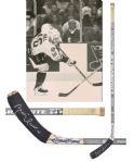 Brett Hulls Circa 1994-95 St. Louis Blues Signed Louisville Graphite Game-Used Stick