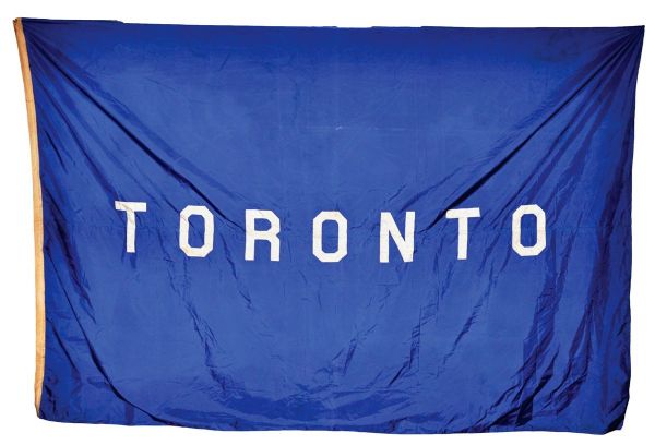 Vintage Toronto Maple Leafs Original Outdoor Banner from Detroit Olympia