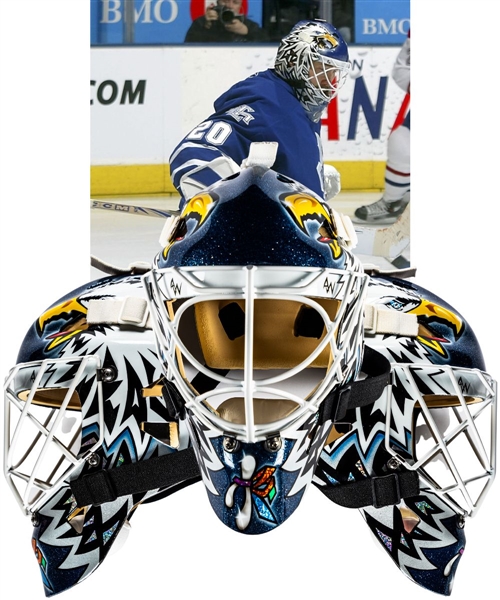 Ed Belfours 2005-06 Toronto Maple Leafs Game-Ready Warwick Goalie Mask with His Signed LOA