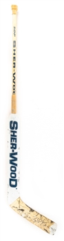 Ed Belfour’s 2003-04 Toronto Maple Leafs Signed Sher-Wood SOP Game-Used Stick From His Personal Collection with His Signed LOA