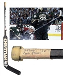 Ed Belfours May 27th 2000 Dallas Stars Game-Used Christian Playoffs Stick from Western Conference Series-Clinching Game #7 