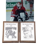 Ed Belfours 1990-91 The Hockey News "NHL Rookie of the Year" and "Goalie of the Year" Awards