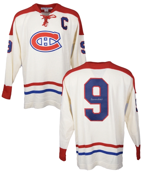 Maurice Richard Signed Montreal Canadiens Ebbets Field Flannels Captains Jersey