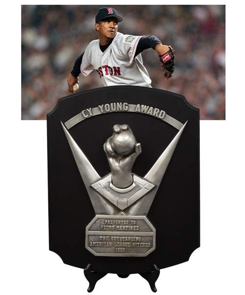 Pedro Martinez 1999 Cy Young Award for Outstanding American League Pitcher Display Plaque