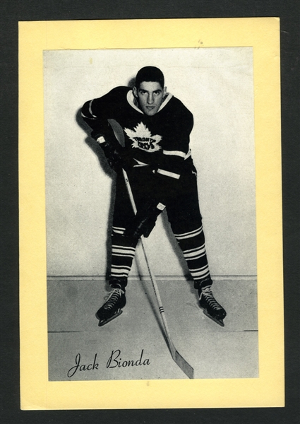 Jack Bionda Toronto Maple Leafs Bee Hive Group 2 Photo (1945-64)