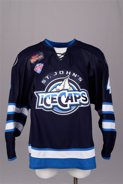 Julian Melchioris 2013-14 AHL St. Johns IceCaps Signed Game-Issued Calder Cup Finals Jersey with Team COA