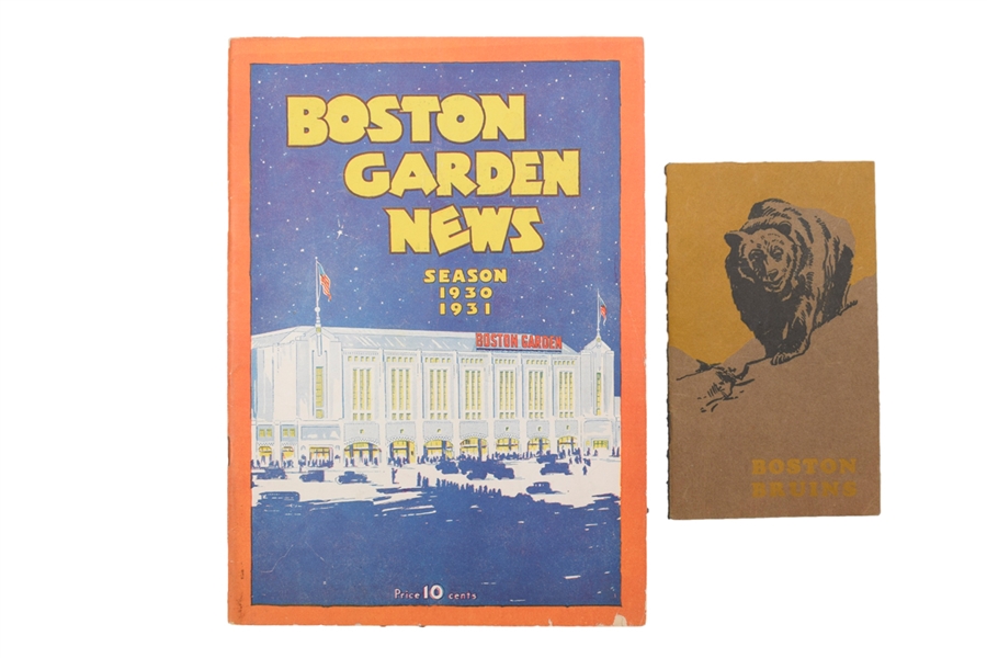 Boston Bruins 1926-27 Media Guide (Eddie Shores Rookie Season!) Plus 1930-31 Program