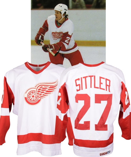 Darryl Sittlers 1984-85 Detroit Red Wings Game-Worn Jersey