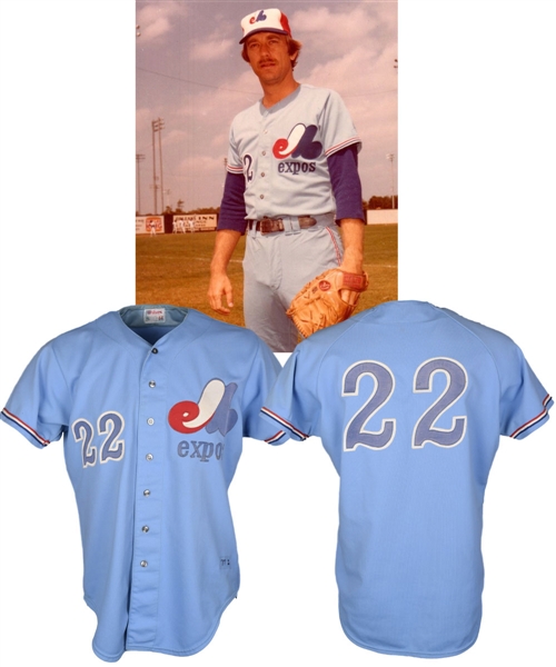 Stan Bahnsens 1977 Montreal Expos Game-Worn Jersey with Mears Letter